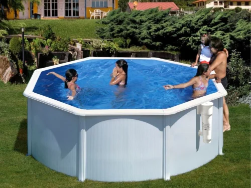 Piscina desmontable de Gre Bora Bora redonda acero chapa blanca