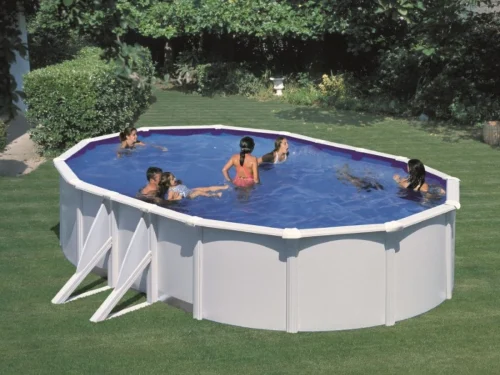 Piscina desmontable de Gre Bora Bora ovalada acero chapa blanca