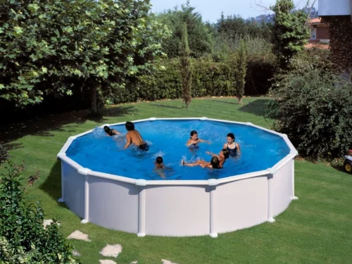 Piscina desmontable de Gre Atlantis redonda acero chapa blanca