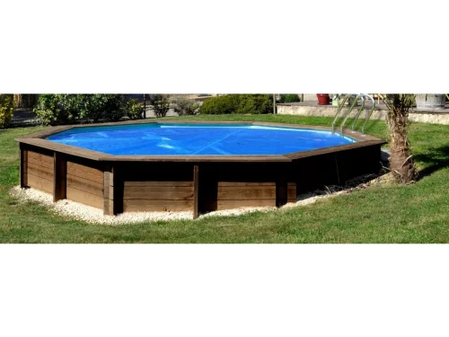 Cubierta de verano para piscina de madera Gre Sunbay redonda
