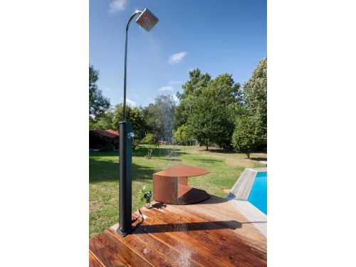 Ducha solar aluminio negro 18 litros Gre