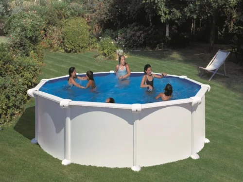 Piscina de acero Gre STARPOOL redonda 132 cm blanca