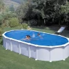 Piscina de acero Gre STARPOOL ovalada 132 blanca sin postes