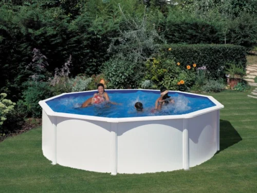 Piscina de acero Gre STARPOOL redonda 120 cm blanca