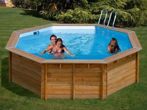 Piscina de madera Gre Sunbay Ananas redonda