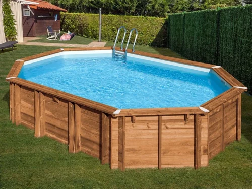 Piscina de madera Gre Sunbay Avocado ovalada