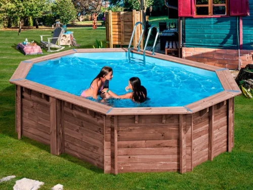Piscina de madera Gre Sunbay Bambu ovalada