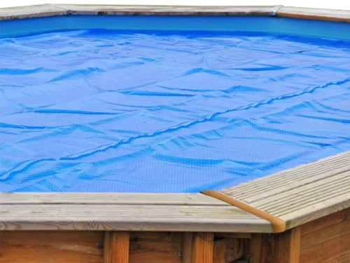 Cubierta de verano piscina de madera Gre Sunbay ovalada