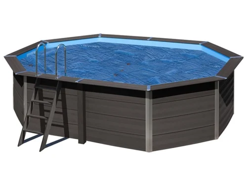 Cubierta isotérmica para piscina composite Gre ovalada