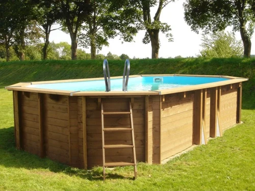 Piscina de madera Gre Sunbay Safran 2 ovalada