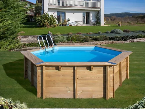 Piscina de madera Gre Sunbay Vanille 2 redonda