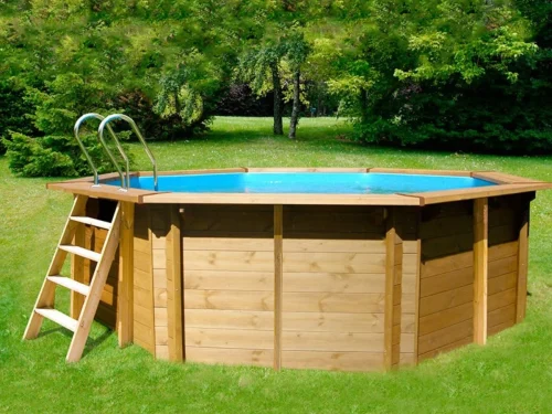 Piscina de madera Gre Sunbay Vasto redonda