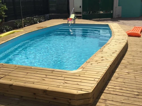 Piscina de Poliéster "EUROPA" Modelo BETA 8 (DX 8) - Medidas: 8.00 x 3.88 m / Prof. 1.55 m