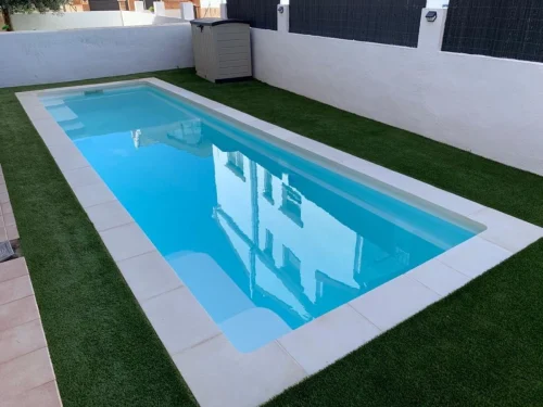 Piscina de Poliéster "EUROPA" Modelo SWIM 8 - Medidas: 8.00 x 2.30 m / Prof. 1.50 m