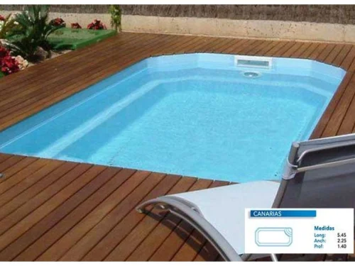 Piscina de Poliéster "COINPOL" Modelo CANARIAS - Medidas 5.45 x 2.25 m / Prof. 1.40