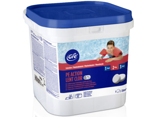 Cloro lento tabletas 250g - 5kg Gre (0%BORIC)